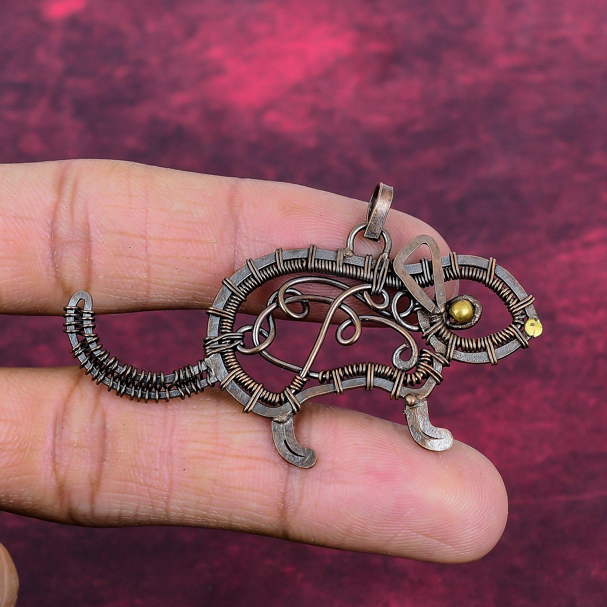 Unique Rat Pendant Copper Wire Wrapped Pendant Designer Jewelry Gifts For Mother
Unique Rat Pendant Copper Wire Wrapped Pendant Designer Jewelry Gifts For Mother