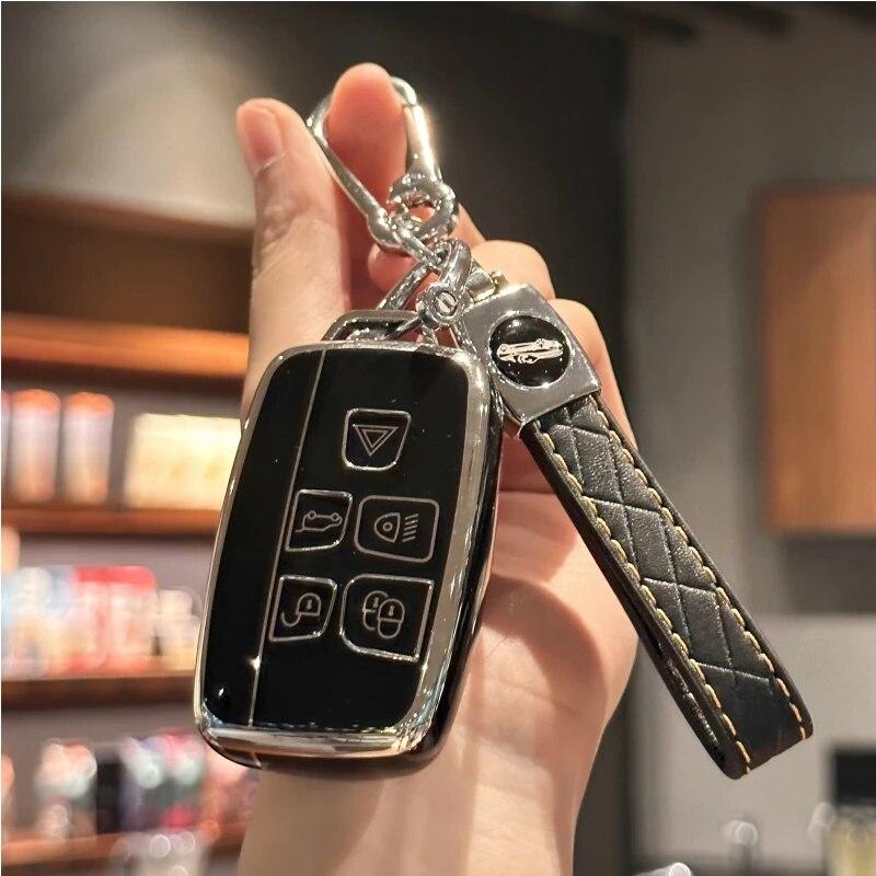 Key Fob Cover with Leather Lanyard for Evoque Velar Sport Discovery Freelander2 LR4 Land Rover Sport Smart Key Protector Holder
Key Fob Cover with Leather Lanyard for Evoque Velar Sport Discovery Freelander2 LR4 Land Rover Sport Smart Key Protector Holder
