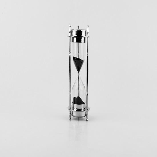 15,24 см Латунь Серебристая Отделка Компас Часы Песочные часы Элегантный Черный Таймер на 5 минут для Дома, Декора Офиса Уникальный Подарок для Него, для Нее