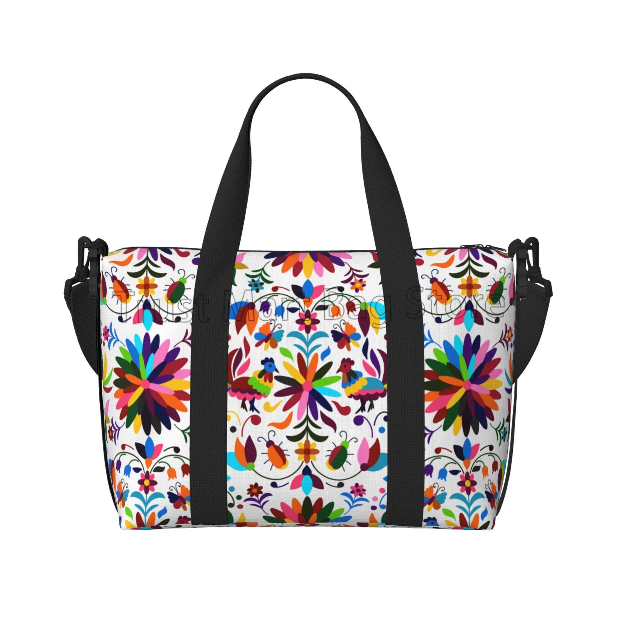 Mexican Flowers Art Travel Duffle Bag Lightweight Weekender Overnight Bags Boho Art Floral Tote Handbag for Sports Gym Yoga
Mexican Flowers Art Travel Duffle Bag Lightweight Weekender Overnight Bags Boho Art Floral Tote Handbag for Sports Gym Yoga