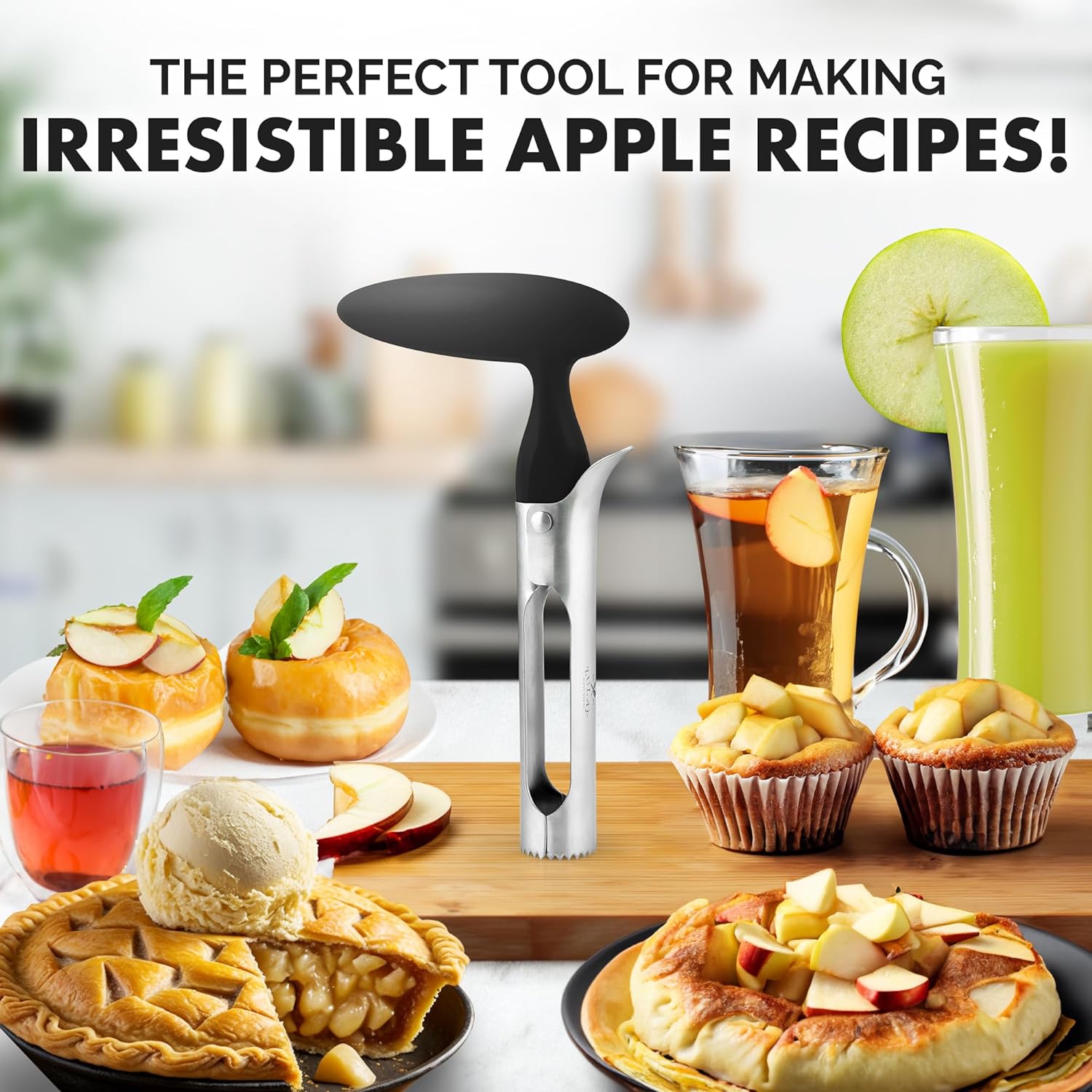 1PC Premium Stainless Steel Kitchen Apple Corer Tool Ultra Sharp Easy to Use & Clean Durable Fruit Corer Remover чорний
1PC Premium Stainless Steel Kitchen Apple Corer Tool Ultra Sharp Easy to Use & Clean Durable Fruit Corer Remover чорний