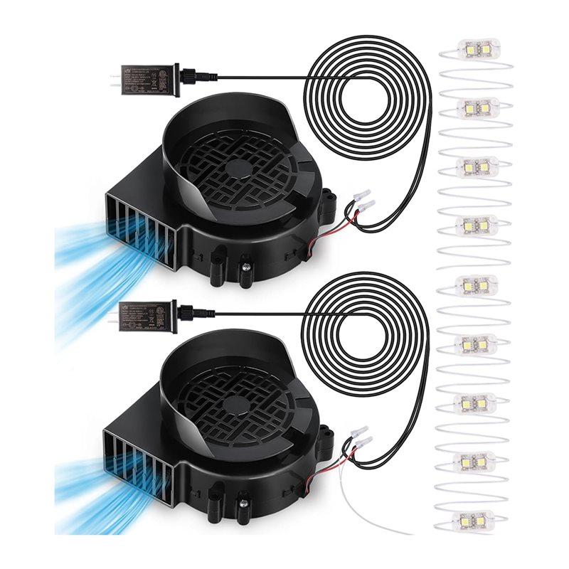 Replacement Air Blower Fan 12V 0.8A- 2-Pack For Inflatables, Indoor/Outdoor, US Plug чорний
Replacement Air Blower Fan 12V 0.8A- 2-Pack For Inflatables, Indoor/Outdoor, US Plug чорний
