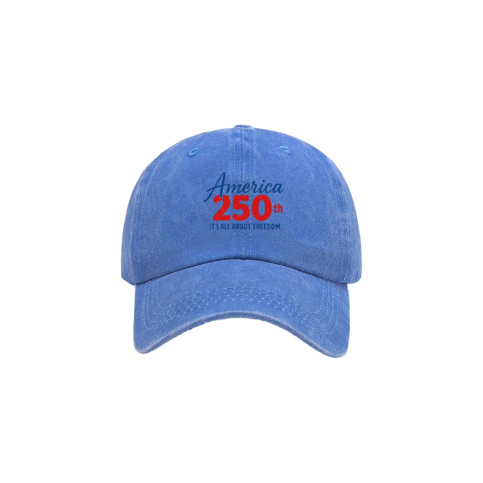 Vintage Washed Baseball Cap Adjustable Dad Hat America 250th Embroidered Letters Classic Style Unisex Cotton Cap One Size
Vintage Washed Baseball Cap Adjustable Dad Hat America 250th Embroidered Letters Classic Style Unisex Cotton Cap One Size