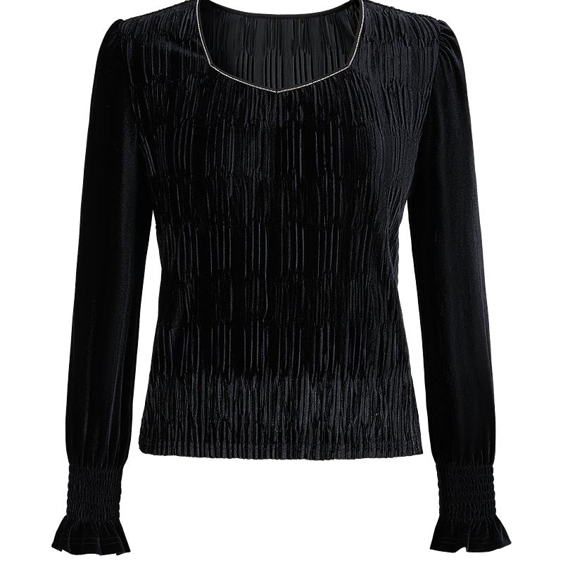 JUZUI Women s French Elegant Pleated Velvet Top XL
JUZUI Women s French Elegant Pleated Velvet Top XL