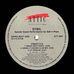 12inch Record SYBIL - Crazy 4 U ATT2007 Attic 1990 Canada Dance & Electronica Used
12inch Record SYBIL - Crazy 4 U ATT2007 Attic 1990 Canada Dance & Electronica Used