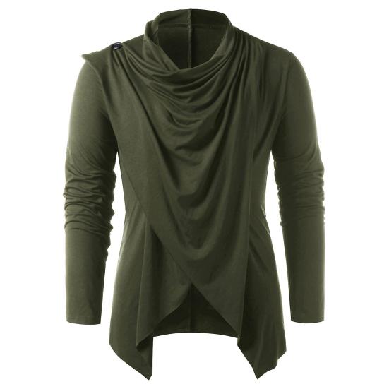 Men Autumn Shirt Vintage Long Sleeves Solid Color Asymmetrical Cardigan Warm Shawl Collar Medieval Breathable Men Autumn Tops for Daily Wear L зелёный
Men Autumn Shirt Vintage Long Sleeves Solid Color Asymmetrical Cardigan Warm Shawl Collar Medieval Breathable Men Autumn Tops for Daily Wear L зелёный