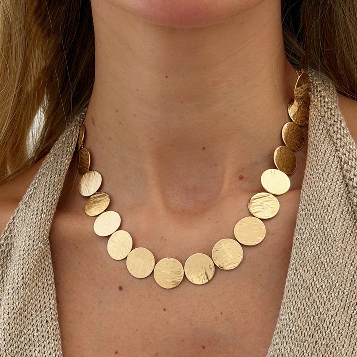 SHIXIN Elegant Metal Sequins Chokers Necklaces for Women Minimalist Geometric Round Clavicle Chain Fashion Neck Jewelry Gifts
SHIXIN Elegant Metal Sequins Chokers Necklaces for Women Minimalist Geometric Round Clavicle Chain Fashion Neck Jewelry Gifts