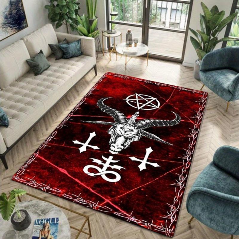Satanic Skull Velvet Mat, Gothic Ram Head Design, Durable Non Slip, Home Office Outdoor Decor, Halloween Floor Rug 50x80cm
Satanic Skull Velvet Mat, Gothic Ram Head Design, Durable Non Slip, Home Office Outdoor Decor, Halloween Floor Rug 50x80cm