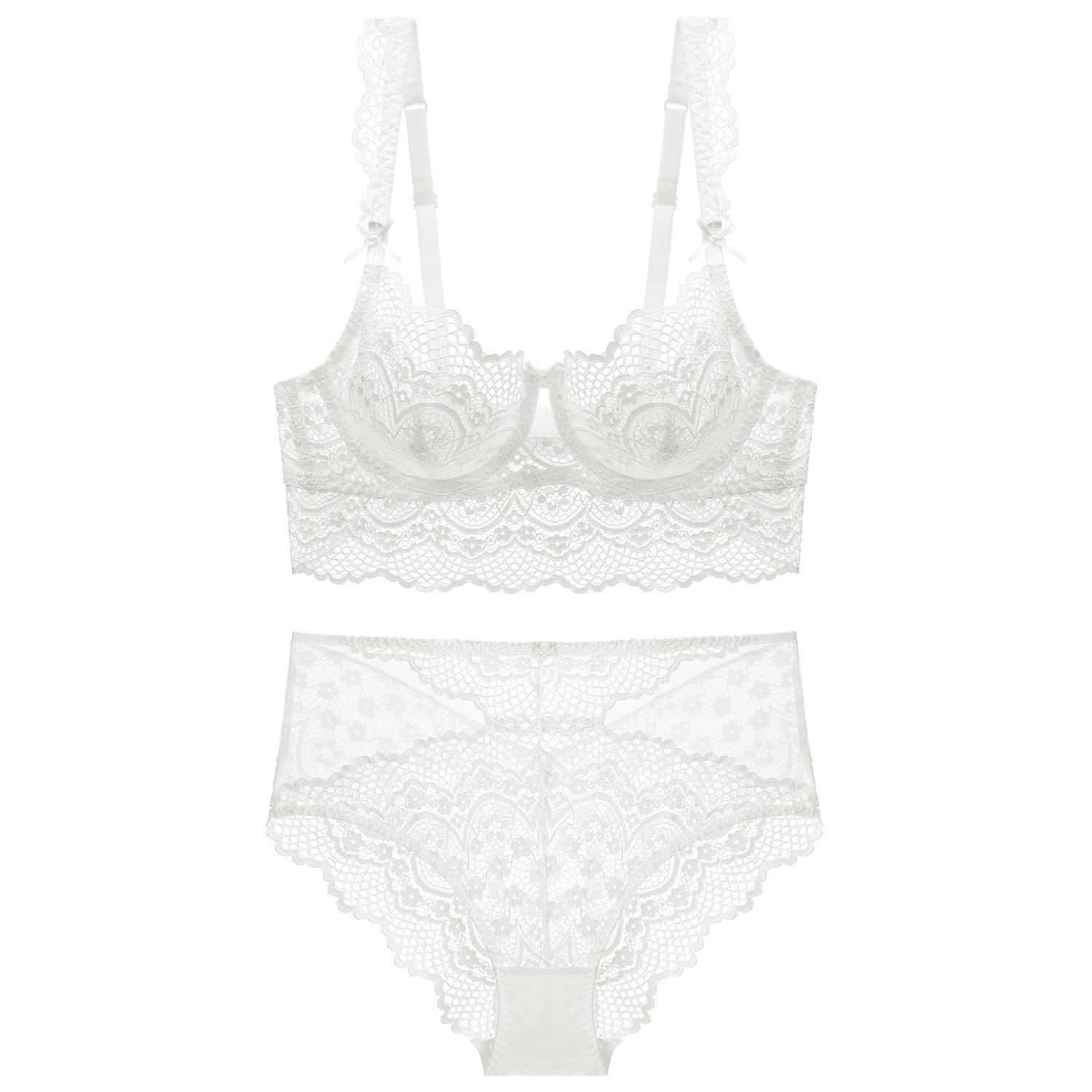 Sexy ultra-thin lace underwear for women, comfortable and breathable, big breasts show small breasts, gather and support large-size bras 70B білий
Sexy ultra-thin lace underwear for women, comfortable and breathable, big breasts show small breasts, gather and support large-size bras 70B білий