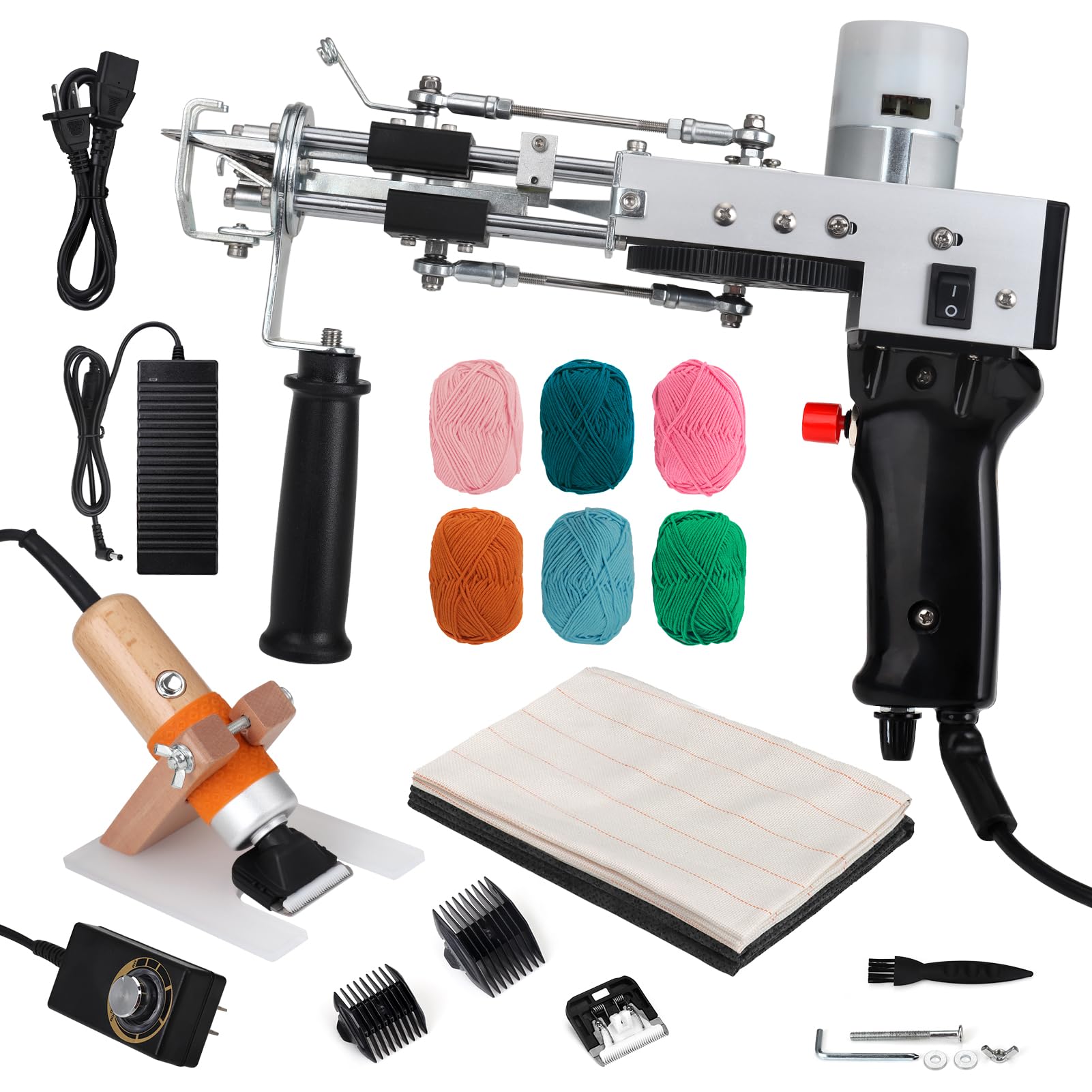 JTVTW Tufting Gun Rug Knitting Machine with Carpet Trimmer Tufting Fabric 6 Rolls Tufting Yarn (Black) чорний
JTVTW Tufting Gun Rug Knitting Machine with Carpet Trimmer Tufting Fabric 6 Rolls Tufting Yarn (Black) чорний
