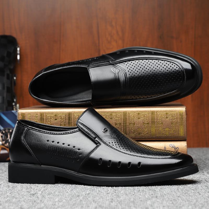 Leather shoes men s formal casual men s shoes hollow breathable one pedal in the elderly 2025 38
Leather shoes men s formal casual men s shoes hollow breathable one pedal in the elderly 2025 38