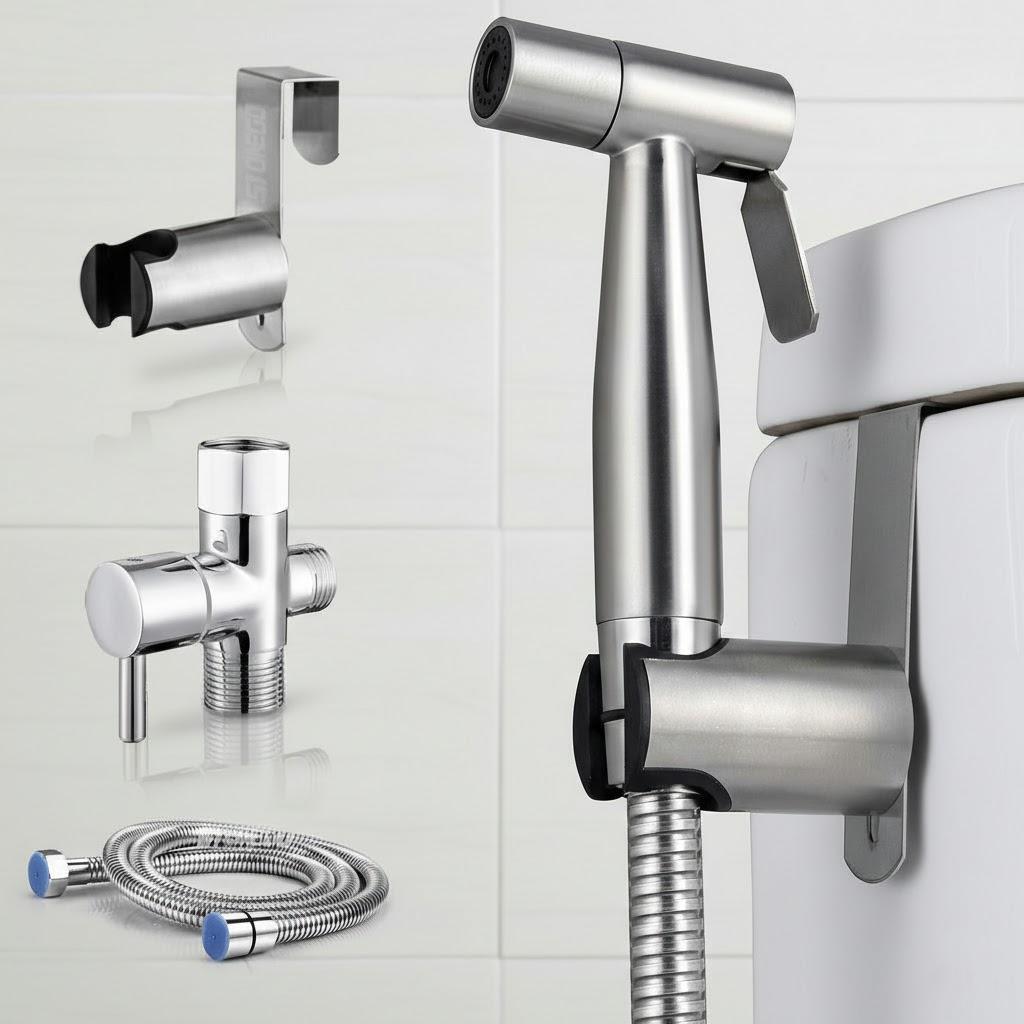 Stainless Steel 4 Piece Handheld Bidet Sprayer Set Bathroom Faucet Easy Install Shower Head
Stainless Steel 4 Piece Handheld Bidet Sprayer Set Bathroom Faucet Easy Install Shower Head