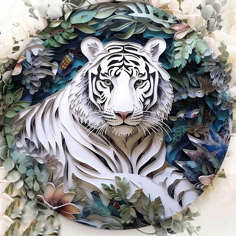 2d Flat 20*20cm, Round Wooden Wall Sign, White Bengal Tiger, Welcome Bengal Tiger Sign, Cool Tiger Home Decor, Room Decoration Wall, Garage Decor 20*20cm
2d Flat 20*20cm, Round Wooden Wall Sign, White Bengal Tiger, Welcome Bengal Tiger Sign, Cool Tiger Home Decor, Room Decoration Wall, Garage Decor 20*20cm
