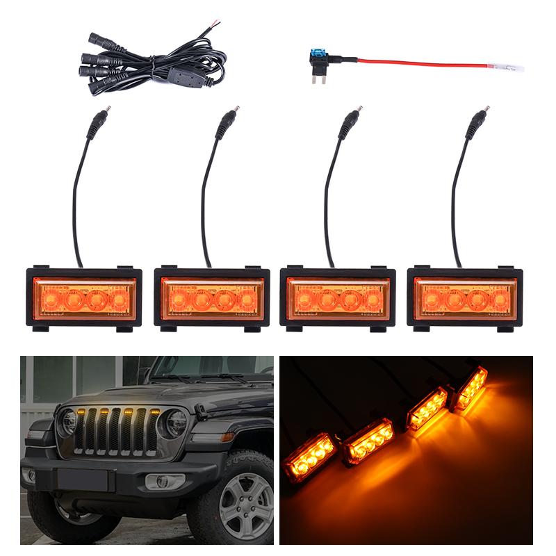 4/6pcs Grille Lights For Jeep Wrangler JL 2018 2019 2020 2021 2022 2023 LED Front Grill Light Warning Daylights Car Accessories 4pcs yellow
4/6pcs Grille Lights For Jeep Wrangler JL 2018 2019 2020 2021 2022 2023 LED Front Grill Light Warning Daylights Car Accessories 4pcs yellow