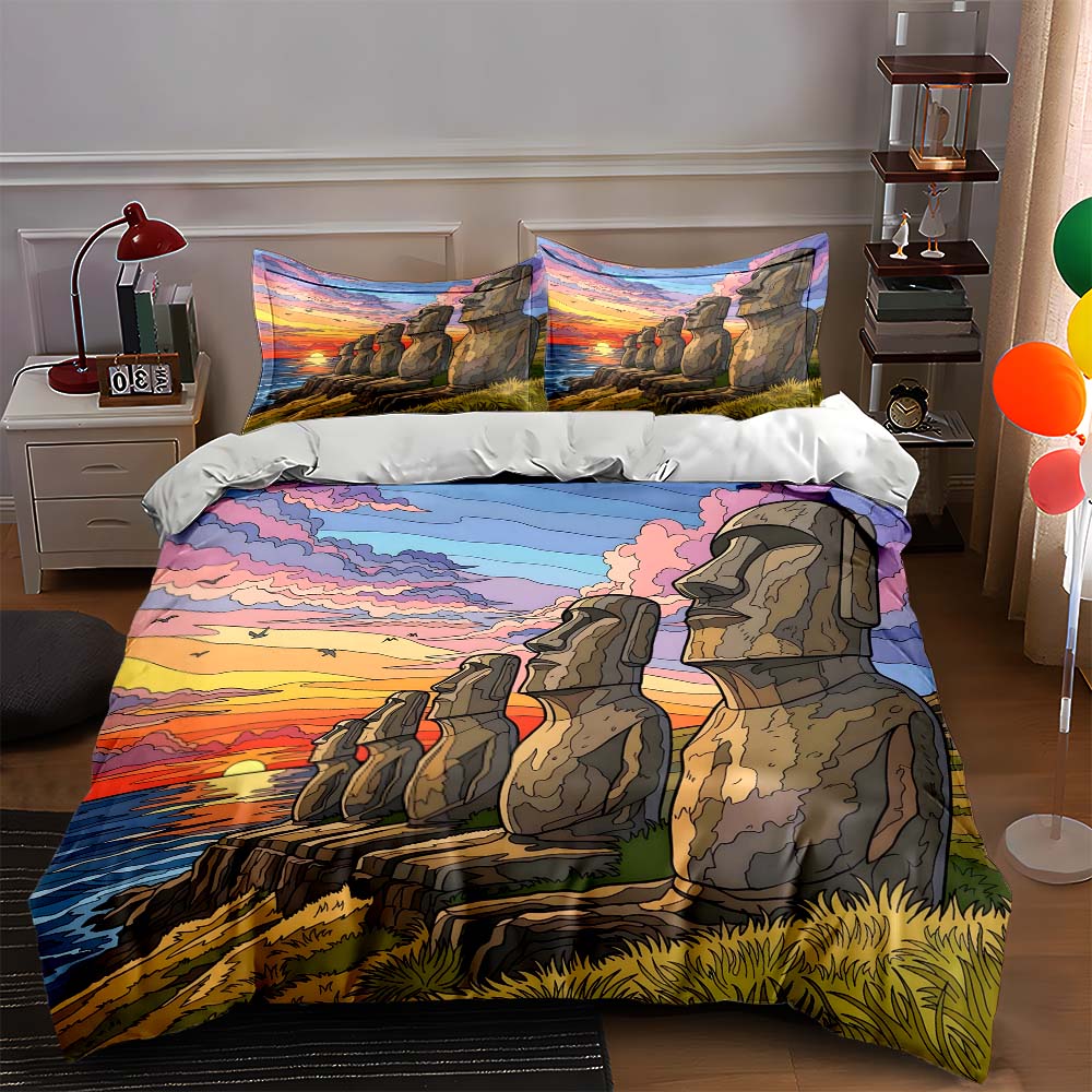 Stone statue landscape Bedding Duvet cover sets Duvet covers Pillowcases gifts (1 * Duvet Cover 2 * Pillowcases, without duvet insert) 135x200cm
Stone statue landscape Bedding Duvet cover sets Duvet covers Pillowcases gifts (1 * Duvet Cover 2 * Pillowcases, without duvet insert) 135x200cm