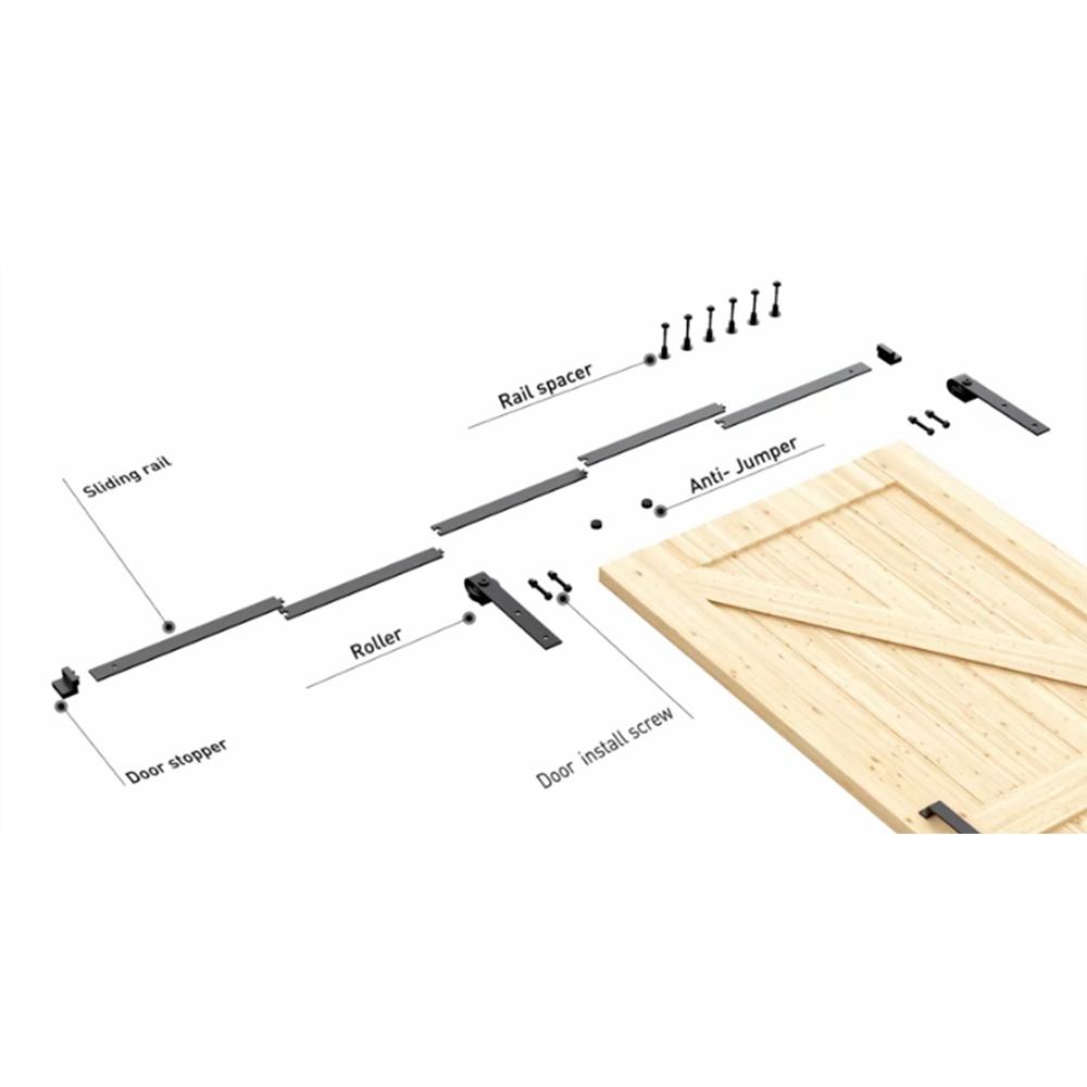 8FT Standard Barn Door Hardware Kit Sliding Door Track System for Interior/Exterior Use Type A
8FT Standard Barn Door Hardware Kit Sliding Door Track System for Interior/Exterior Use Type A