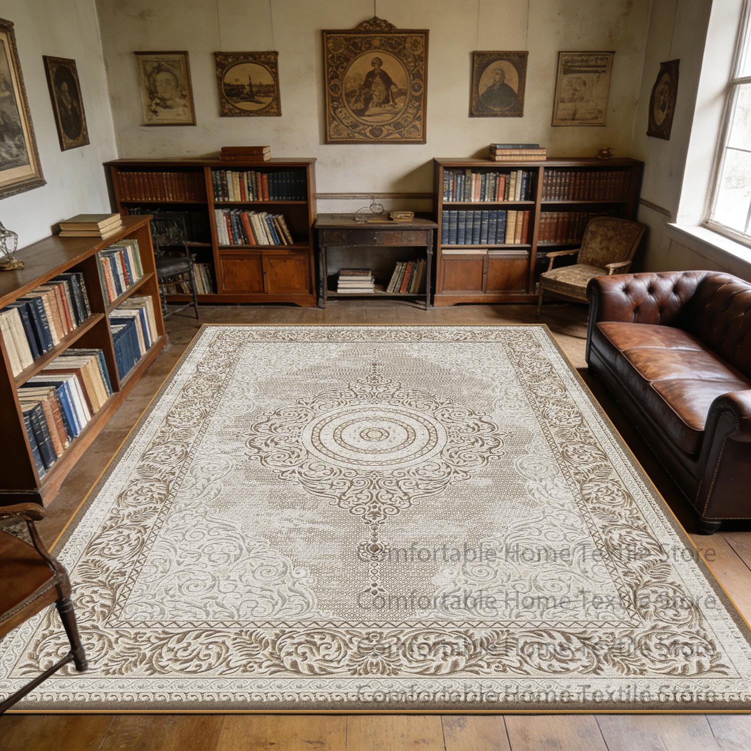 Vintage Distressed Persia Carpet for Living Room Decoration Bedroom Bedside Antiskid Soft Rug Easy Clean Fluffy Coffee Table Mat 60x90cm
Vintage Distressed Persia Carpet for Living Room Decoration Bedroom Bedside Antiskid Soft Rug Easy Clean Fluffy Coffee Table Mat 60x90cm