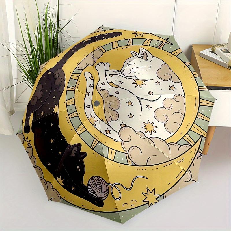 Celestial Cats, Lunar Legends Themed Automatic Opening and Closing Umbrella, Portable Tri fold Small Umbrella for Men and Women,Gift0725068z
Celestial Cats, Lunar Legends Themed Automatic Opening and Closing Umbrella, Portable Tri fold Small Umbrella for Men and Women,Gift0725068z