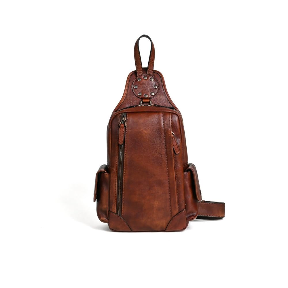 Whatna Antique-Style Tanned Natural Cowhide Leather Crossbody BagOne-Shoulder Bag for Men, Double Zipper, Genuine Leather, Thick, 2017 (Brown)
Whatna Antique-Style Tanned Natural Cowhide Leather Crossbody BagOne-Shoulder Bag for Men, Double Zipper, Genuine Leather, Thick, 2017 (Brown)