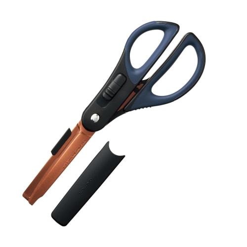 KOKUYO Scissors 2Way Hakoake Titanium Glueless Blade Black Hasa-PT410D Body Size: h177xw72xd19mm
KOKUYO Scissors 2Way Hakoake Titanium Glueless Blade Black Hasa-PT410D Body Size: h177xw72xd19mm