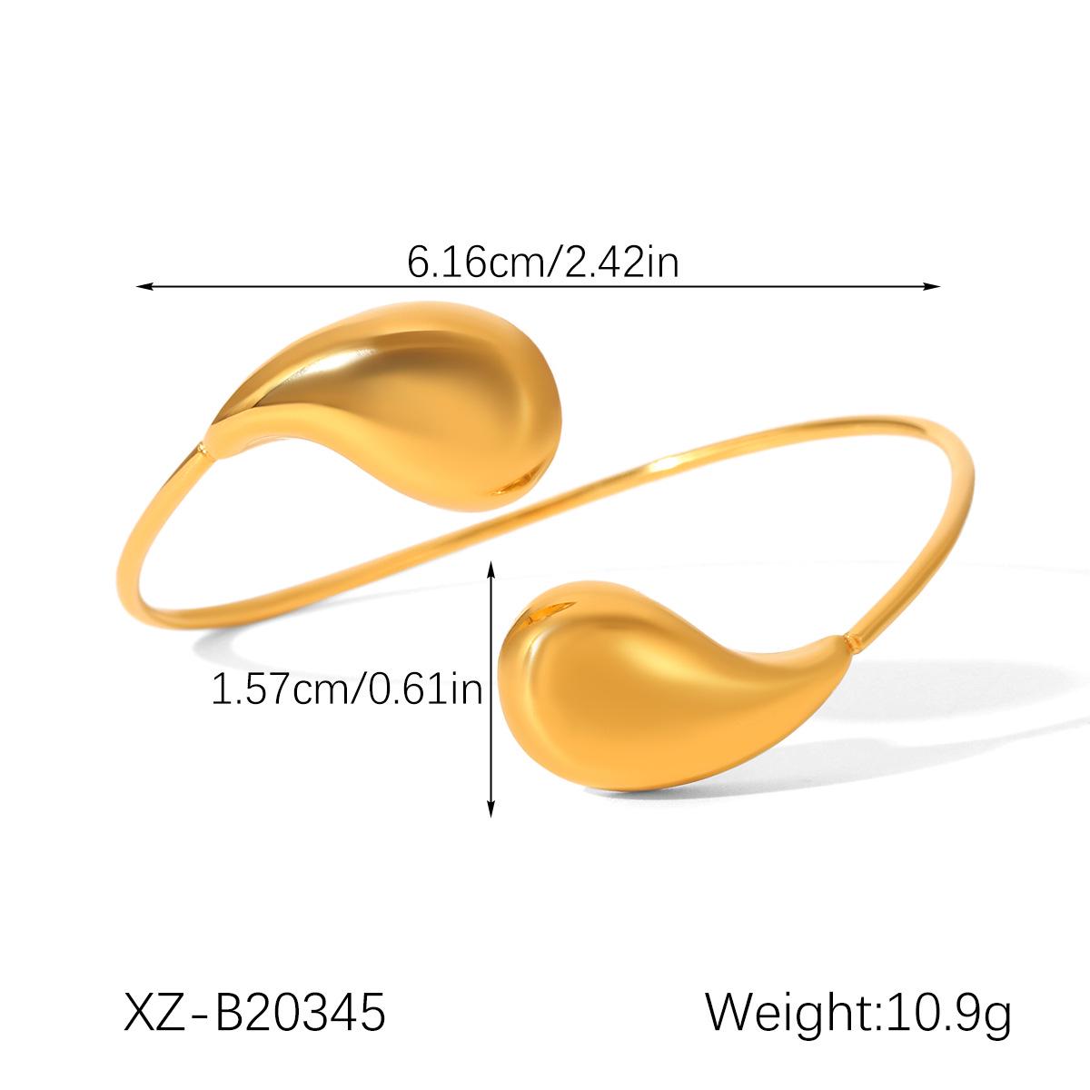 Позолоченный 18-каратным золотом браслет-кафф из нержавеющей стали в форме капли – Роскошный, не тускнеющий женский браслет
Позолоченный 18-каратным золотом браслет-кафф из нержавеющей стали в форме капли – Роскошный, не тускнеющий женский браслет