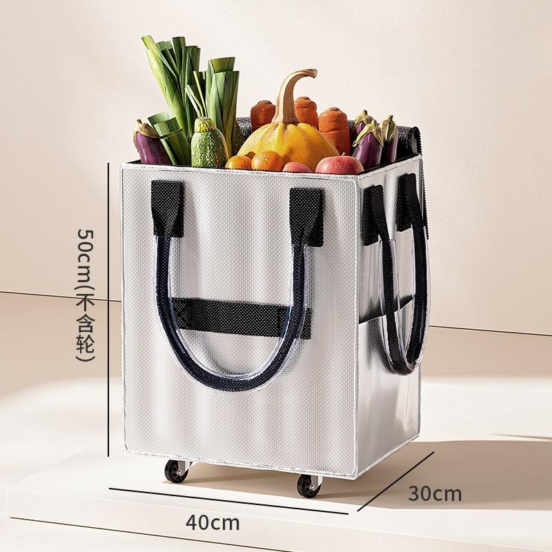 1pcs Rolling Wheeled Shopping Bag Foldable Storage Bag Multi-Functional Outdoor Travel Business Trip Grocery Organizer Tote срібний
1pcs Rolling Wheeled Shopping Bag Foldable Storage Bag Multi-Functional Outdoor Travel Business Trip Grocery Organizer Tote срібний