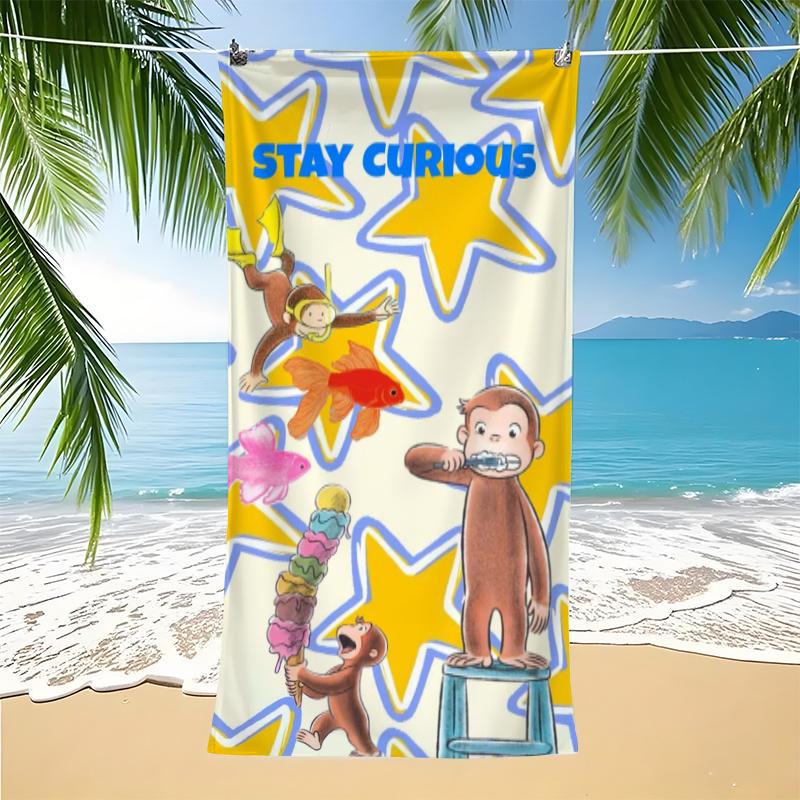 Curious George Beach Towel, Cute Monkey Print Oversized Bath Towel, Soft Quick Dry Summer Pool Blanket for Kids 1pcs W40*H60(CM)
Curious George Beach Towel, Cute Monkey Print Oversized Bath Towel, Soft Quick Dry Summer Pool Blanket for Kids 1pcs W40*H60(CM)