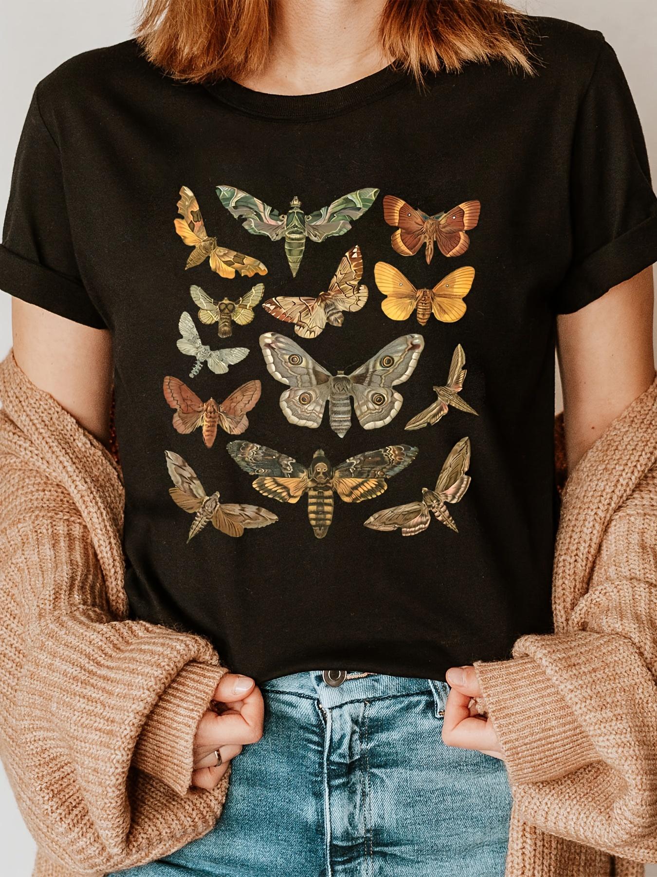Vintage Moth Print Casual Sports T-shirt, Short Sleeve Crew Neck Comfortable Top, Women s Clothing 5XL різнокольоровий
Vintage Moth Print Casual Sports T-shirt, Short Sleeve Crew Neck Comfortable Top, Women s Clothing 5XL різнокольоровий