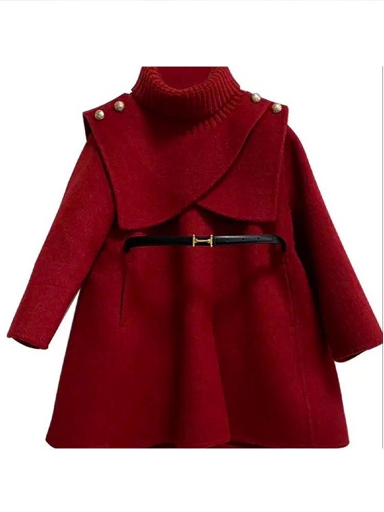 Girls Woolen Cape Coat - 2025 Autumn/Winter Fashion, Thickened Korean Style Trench Coat for Kids 150cm
Girls Woolen Cape Coat - 2025 Autumn/Winter Fashion, Thickened Korean Style Trench Coat for Kids 150cm