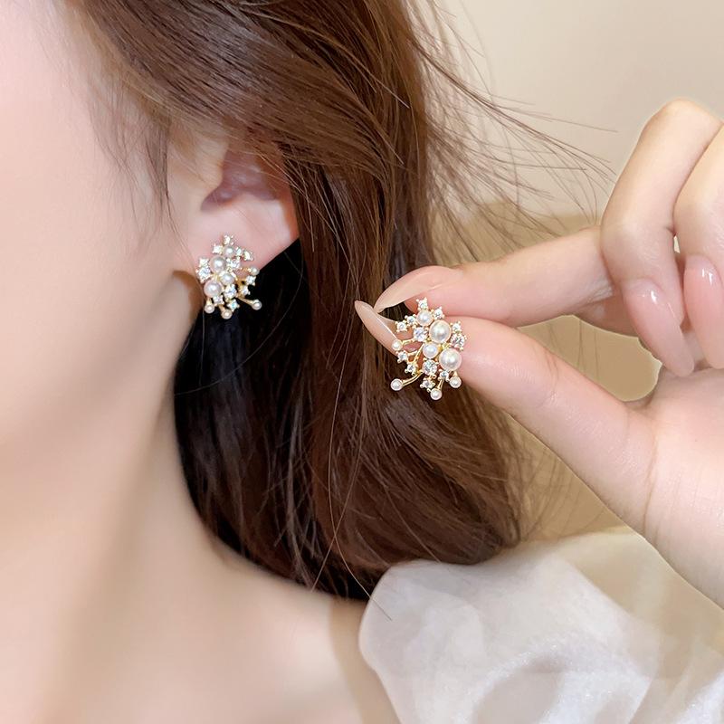 Zircon Pearl Fireworks Earrings Compact Commuter Earrings Light Luxury High Sense Fashion Earrings Women
Zircon Pearl Fireworks Earrings Compact Commuter Earrings Light Luxury High Sense Fashion Earrings Women