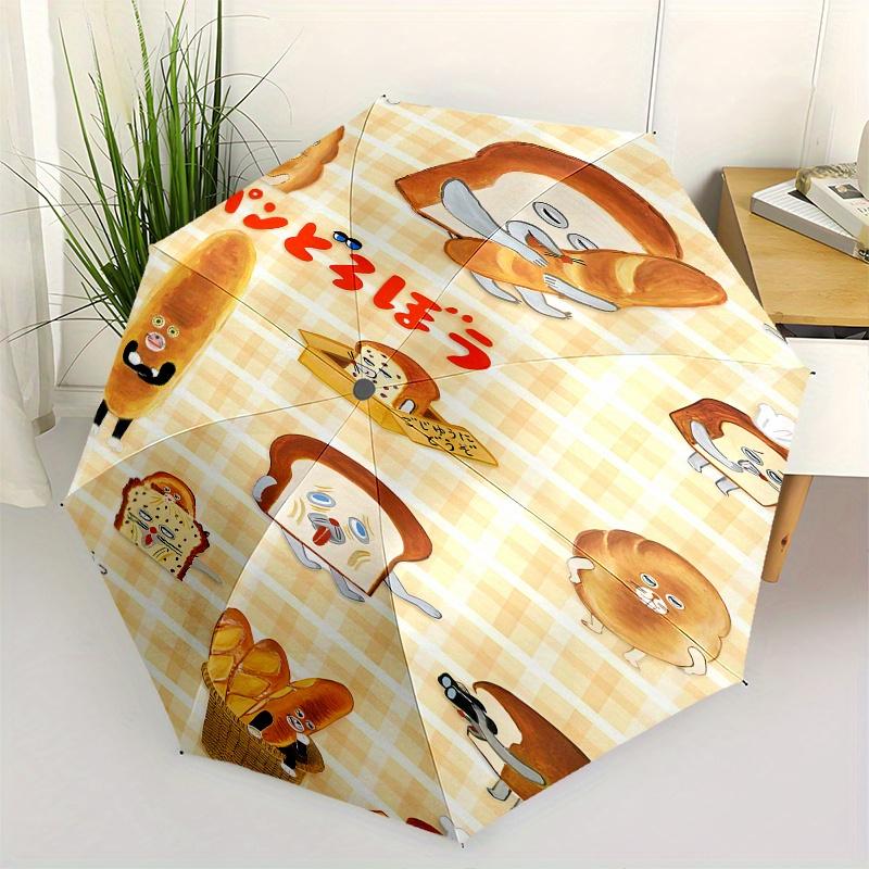 Bread Characters Automatic Folding Umbrella 8 Ribs Lightweight Design, Durable Iron Frame, Compact and Portable, Ideal Birthday or Christm
Bread Characters Automatic Folding Umbrella 8 Ribs Lightweight Design, Durable Iron Frame, Compact and Portable, Ideal Birthday or Christm