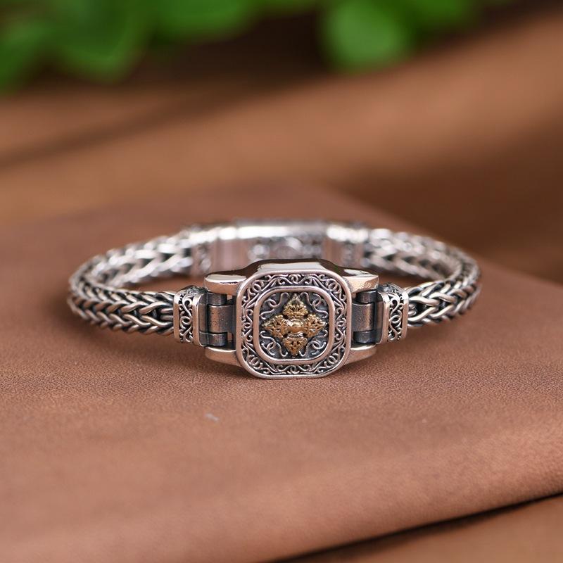 Винтажный трендовый плетеный браслет с бриллиантами и пестиковым узором в стиле мужского браслета 22CM серебряный
Винтажный трендовый плетеный браслет с бриллиантами и пестиковым узором в стиле мужского браслета 22CM серебряный