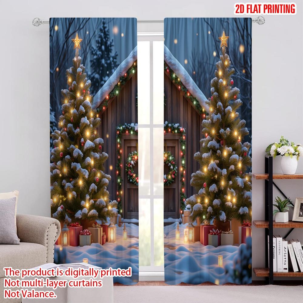 Flat Printing Christmas Drapes Winter Versatile Polyester Without Electricity Family Party Curtain Set Of 2 Made Washable W100*H70(CM)-Grommet top&1PCS
Flat Printing Christmas Drapes Winter Versatile Polyester Without Electricity Family Party Curtain Set Of 2 Made Washable W100*H70(CM)-Grommet top&1PCS