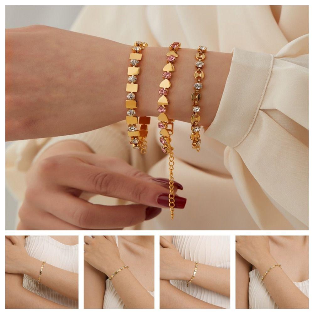 Elegant Rhinestone Bracelet Smooth Metal Beaded Hand String Vintage Women Accessories Women Style D
Elegant Rhinestone Bracelet Smooth Metal Beaded Hand String Vintage Women Accessories Women Style D