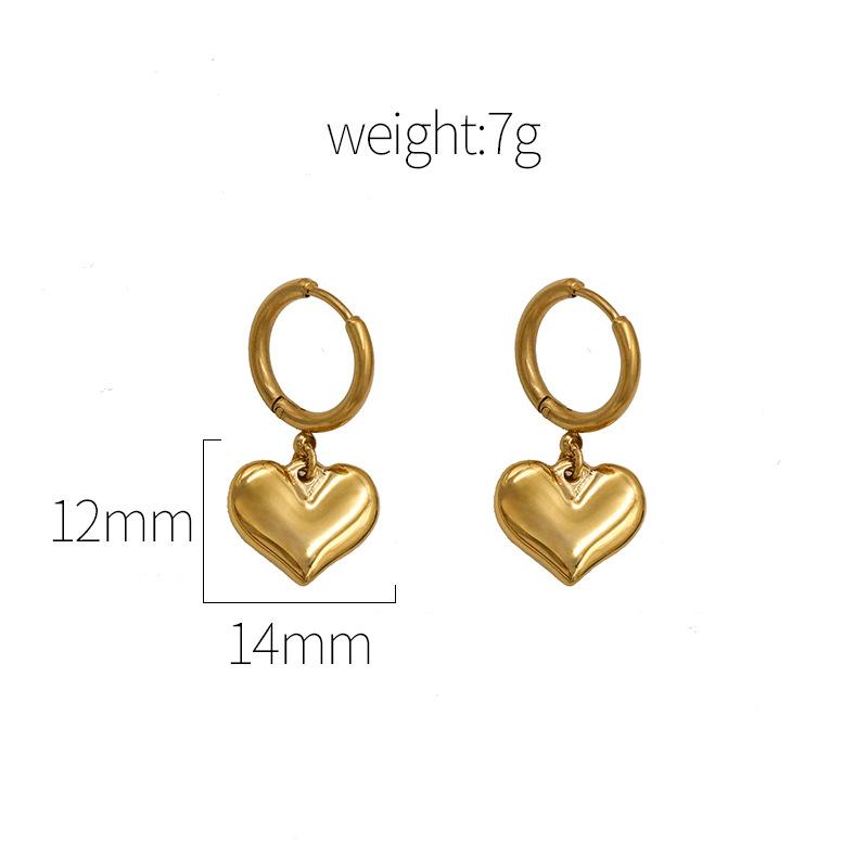 Wind Titanium Steel Earrings Love Earrings Gold Heart Pendant Earrings Fashion Personalized Earrings Jewelry Girls
Wind Titanium Steel Earrings Love Earrings Gold Heart Pendant Earrings Fashion Personalized Earrings Jewelry Girls