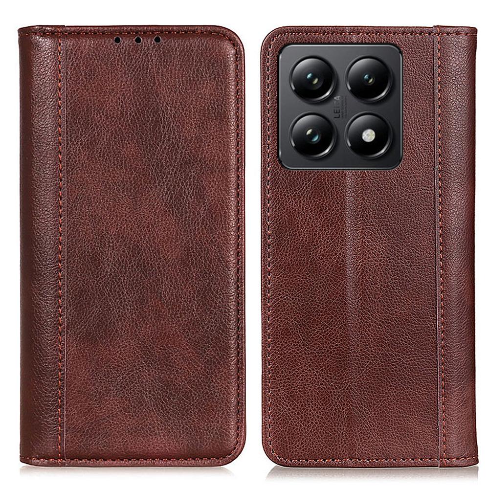 For Xiaomi 14T Pro Stand Case Split Leather Litchi Texture Wallet Phone Cover Brown
For Xiaomi 14T Pro Stand Case Split Leather Litchi Texture Wallet Phone Cover Brown