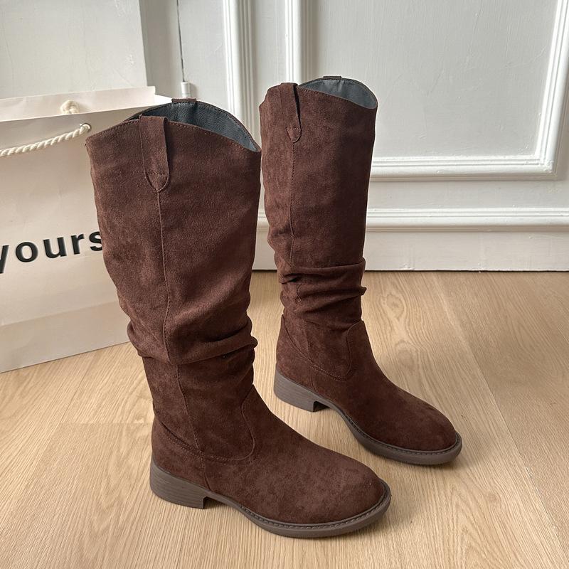 Ретро высокие сапоги на толстом каблуке, рыцарские сапоги, женская обувь 2025 новая осень и зима, сапоги-чулки, плиссированные ботинки Мартин, модные сапоги 40
Ретро высокие сапоги на толстом каблуке, рыцарские сапоги, женская обувь 2025 новая осень и зима, сапоги-чулки, плиссированные ботинки Мартин, модные сапоги 40