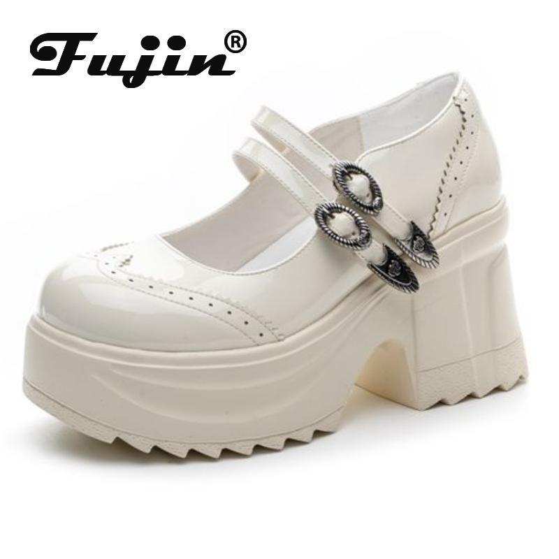 Ботинки Fujin 10 см из лакированной кожи, осенние женские дышащие женские ботинки, повседневные весенние туфли-лодочки Мэри Джейн на платформе и танкетке, туфли на плоской подошве 34 бежевый
Ботинки Fujin 10 см из лакированной кожи, осенние женские дышащие женские ботинки, повседневные весенние туфли-лодочки Мэри Джейн на платформе и танкетке, туфли на плоской подошве 34 бежевый