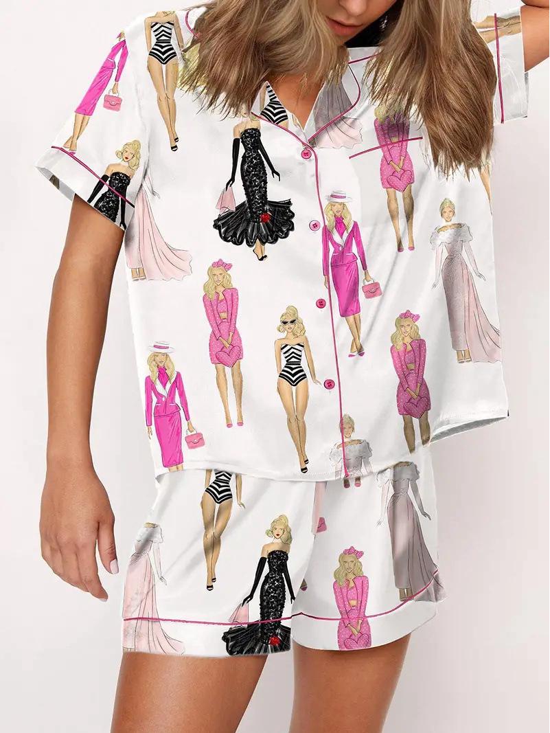2025 Summer Christmas Pajamas Set: Casual Printed Short-Sleeve Homewear Small
2025 Summer Christmas Pajamas Set: Casual Printed Short-Sleeve Homewear Small