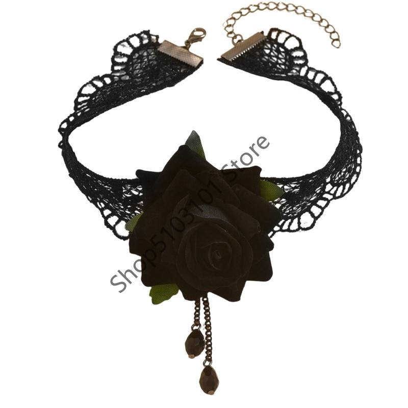 Gothic Flower Choker Necklace For Women Lace Rose Blossom Neck Chain Neck Accessory Halloween Jewelry
Gothic Flower Choker Necklace For Women Lace Rose Blossom Neck Chain Neck Accessory Halloween Jewelry