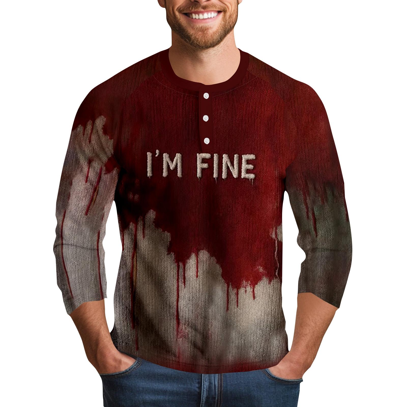 Мужской Хэллоуинский принт на воротнике, рукав три четверти XL
Мужской Хэллоуинский принт на воротнике, рукав три четверти XL