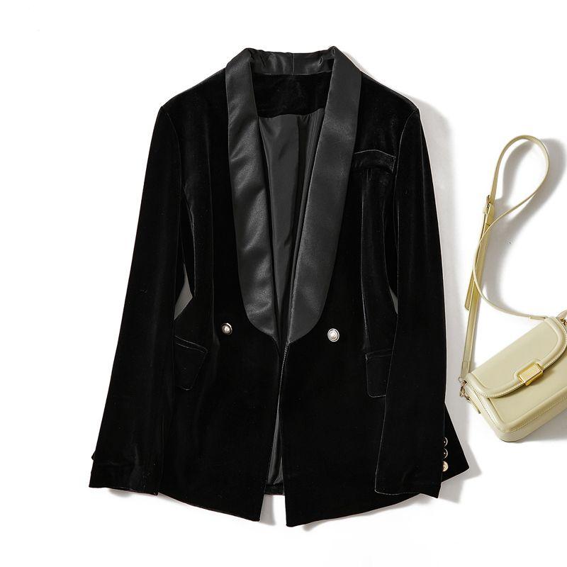 Нежный и безворсовый! Женский костюм для первого раза на работе, способный, с длинными рукавами, с воротником, из плюшевой ткани, верхняя одежда, приталенный, подчеркивающий элегантность Black 4XL
Нежный и безворсовый! Женский костюм для первого раза на работе, способный, с длинными рукавами, с воротником, из плюшевой ткани, верхняя одежда, приталенный, подчеркивающий элегантность Black 4XL