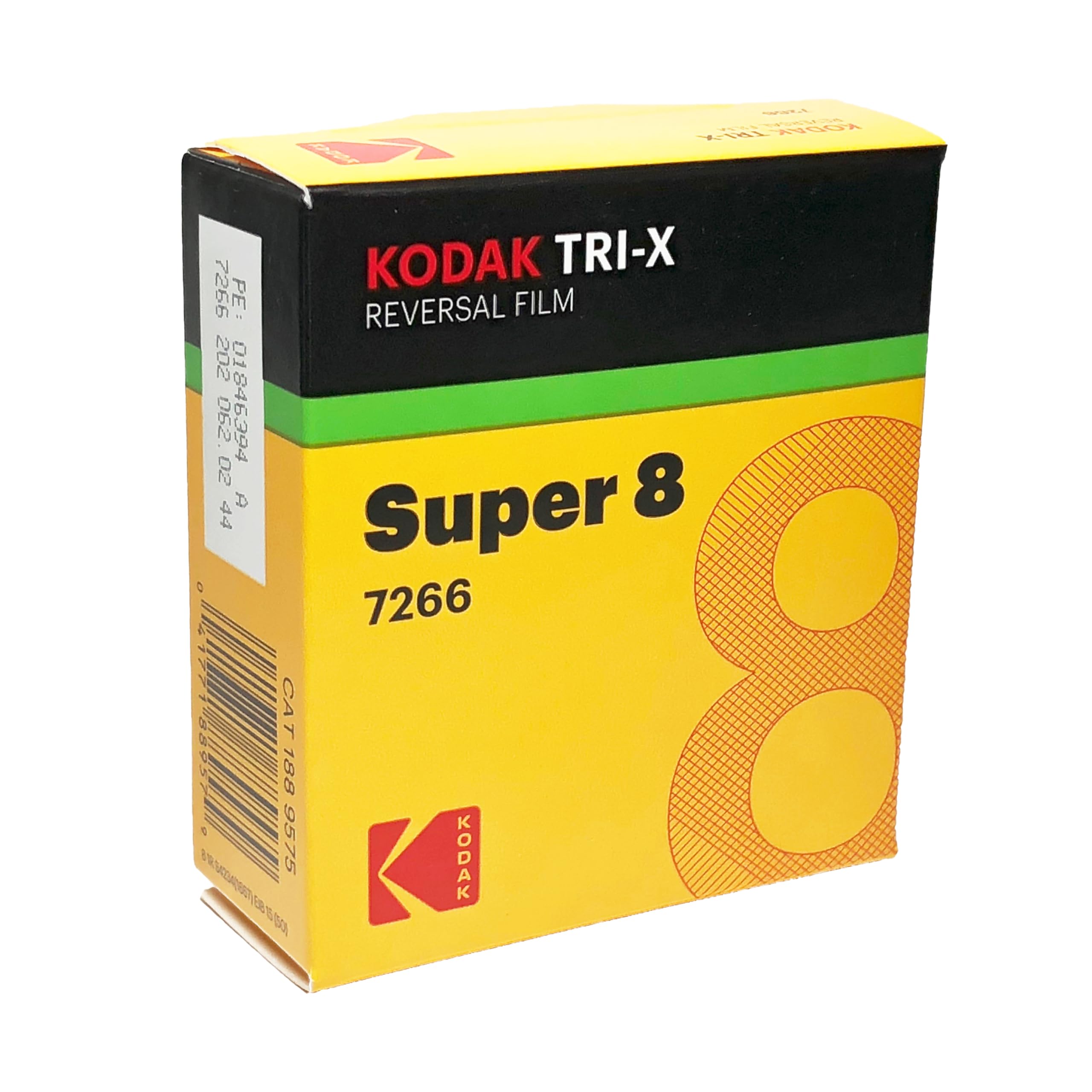 Kodak Super 8 Black and White Reversal Tri-X 7266 / 50ft Cartridge
Kodak Super 8 Black and White Reversal Tri-X 7266 / 50ft Cartridge