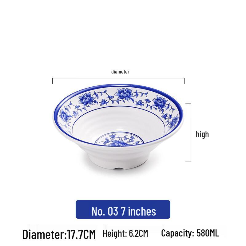 Melamine Blue & White Porcelain Style Soup Bowl
Melamine Blue & White Porcelain Style Soup Bowl