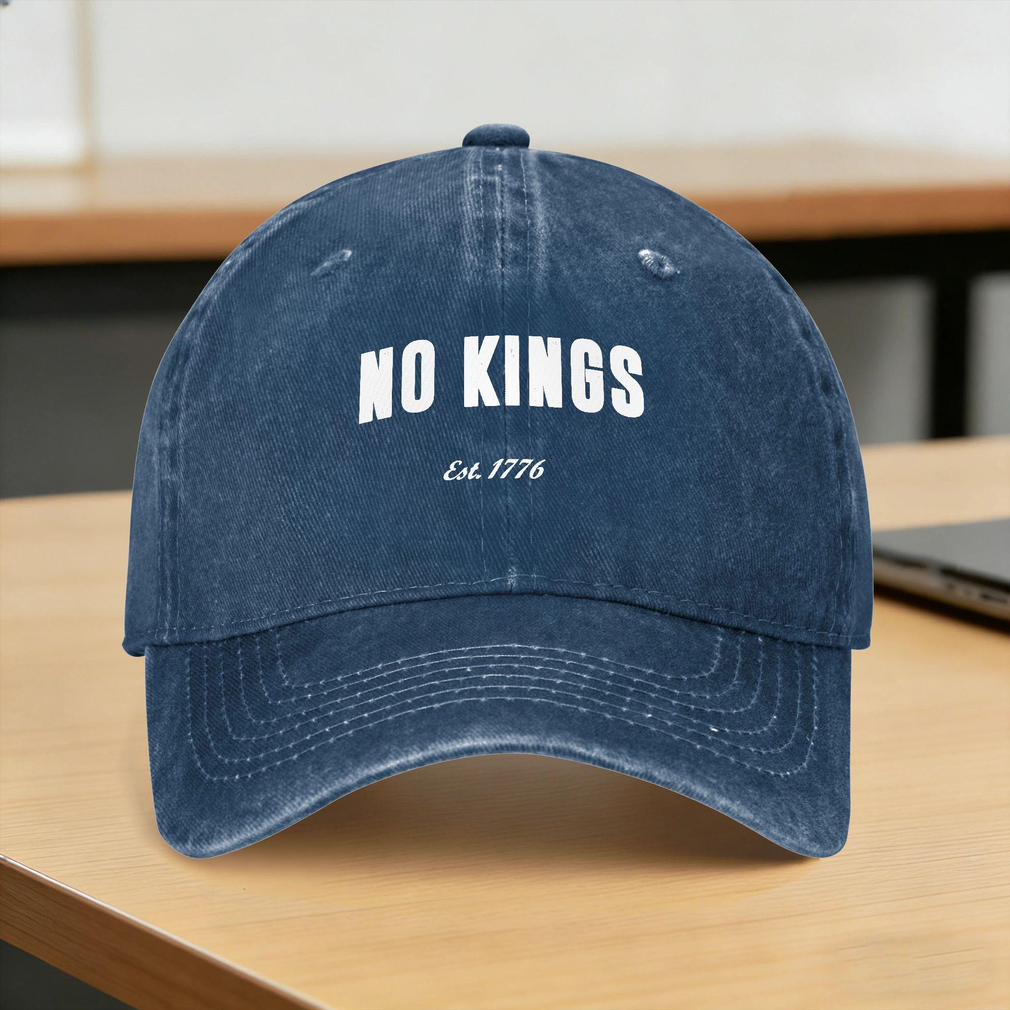 No Kings Baseball Cap Sun Outdoor Sport Breathable Washed Hip Hop Hats Unisex Women Classic Custom Logo Baseball Caps One Size
No Kings Baseball Cap Sun Outdoor Sport Breathable Washed Hip Hop Hats Unisex Women Classic Custom Logo Baseball Caps One Size