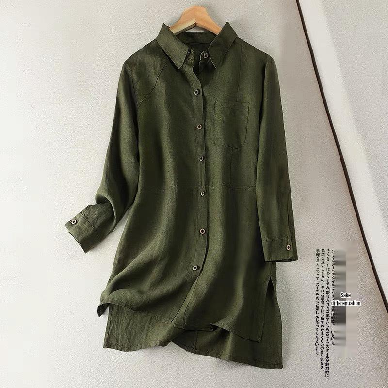 2026 Spring Women s Long Sleeve Loose Cotton Linen Shirt in Plus Size Mid-Length L (Weight: 55-62.5 kg) армія зелений колір
2026 Spring Women s Long Sleeve Loose Cotton Linen Shirt in Plus Size Mid-Length L (Weight: 55-62.5 kg) армія зелений колір