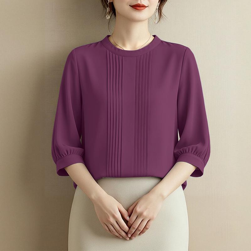 ZANZEA Women Elegant Round Neck Casual 3/4 Sleeve Loose Blouse 5XL кларет
ZANZEA Women Elegant Round Neck Casual 3/4 Sleeve Loose Blouse 5XL кларет