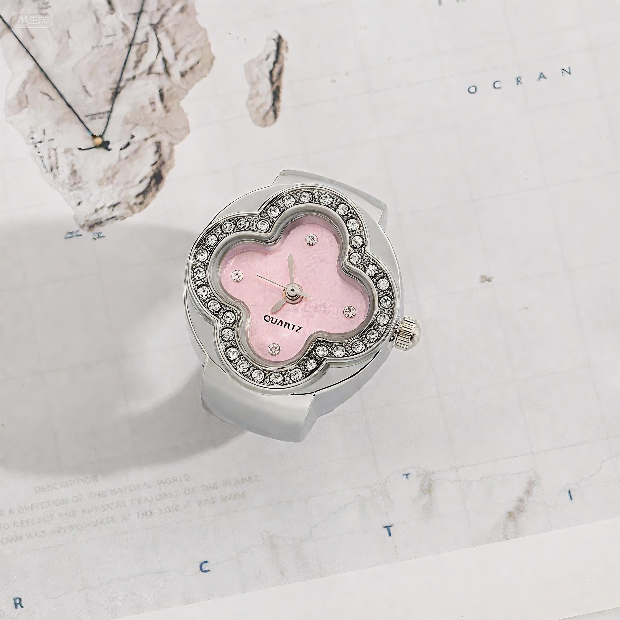 Кільце-годинник на палець з еластичним браслетом, кварцовий аналоговий годинник, креативний для чоловіків та жінок рожевий
Кільце-годинник на палець з еластичним браслетом, кварцовий аналоговий годинник, креативний для чоловіків та жінок рожевий