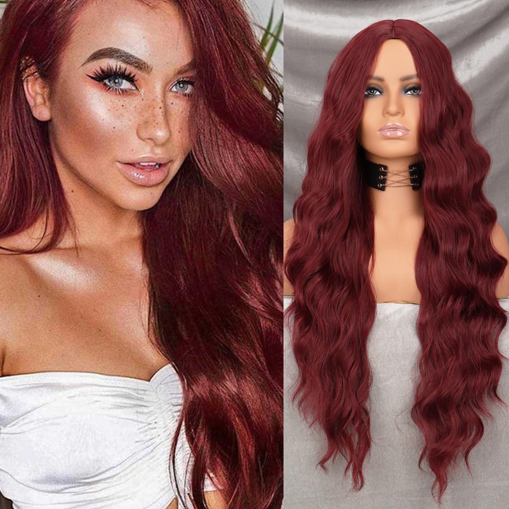 WERD Long Wavy Wine Red Synthetic Wig Women s Heat-Resistant Natural Half Part Cosplay Party Lolita Wig
WERD Long Wavy Wine Red Synthetic Wig Women s Heat-Resistant Natural Half Part Cosplay Party Lolita Wig