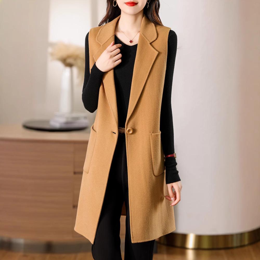 Women s Long Double-Faced Wool Sleeveless Vest for Autumn/Winter L (115-125 jin)
Women s Long Double-Faced Wool Sleeveless Vest for Autumn/Winter L (115-125 jin)